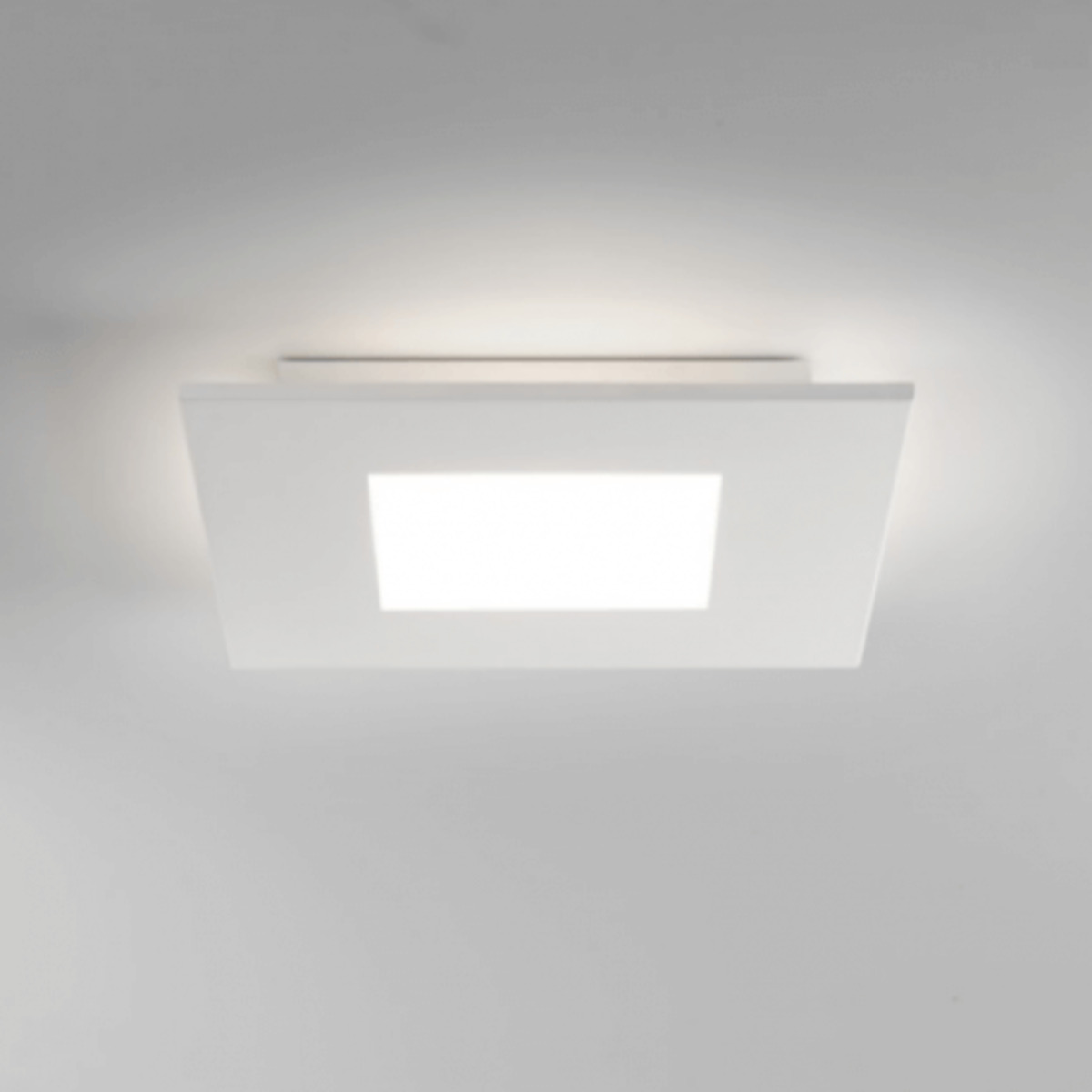 Plafonnier LED Zero carré L40 cm - Blanc