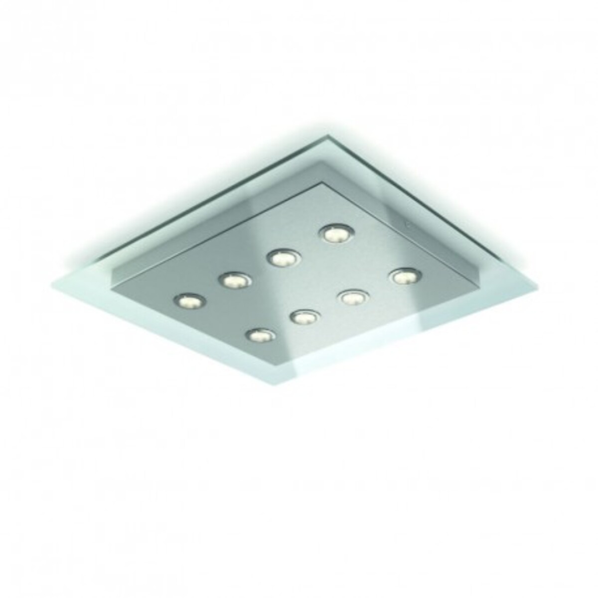 Plafonnier rectangulaire Matrix LED 8A L52 cm - Verre - Aluminium