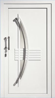 Porte d'entrée en aluminium semi-vitrée pour installation résidentielle 1101 K 