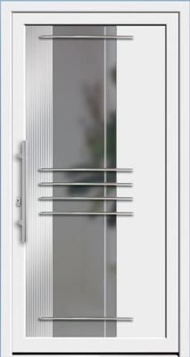 Porte d'entrée en aluminium semi-vitrée pour installation résidentielle 1147 A 