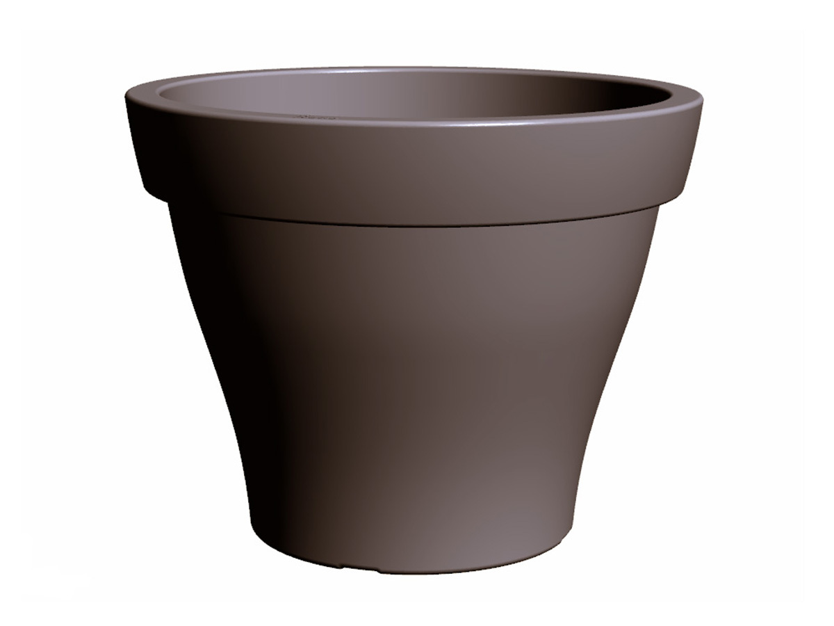 Pot de fleur rond Roméo XXL 120 cm Taupe