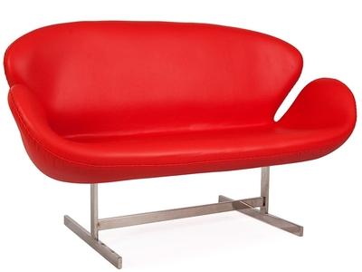 Swan AJ 2 Places Cuir - Rouge