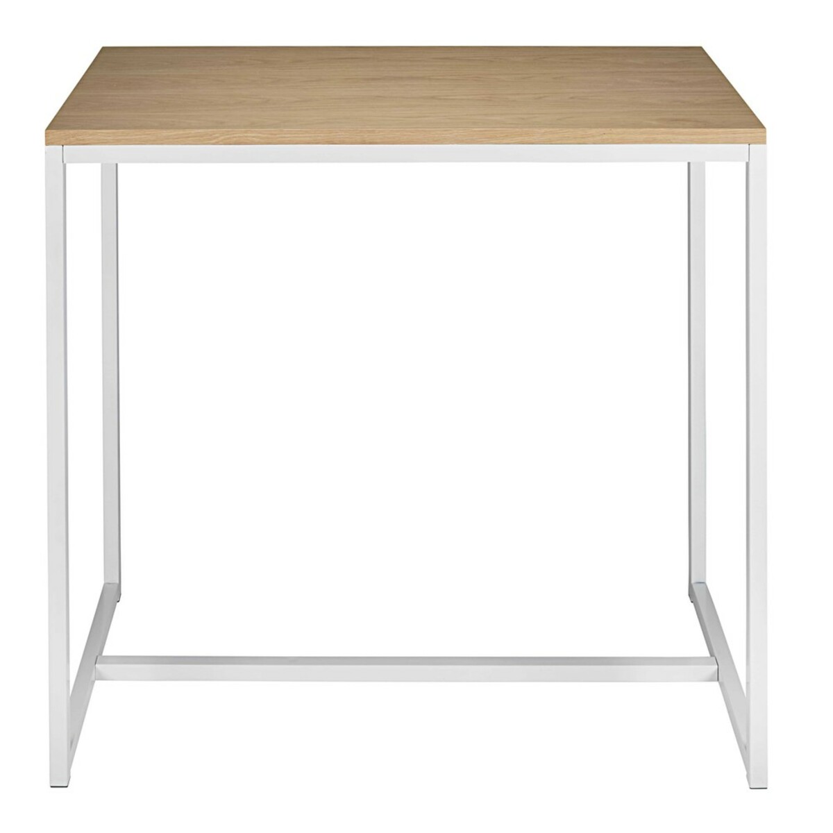 Table à manger haute en métal blanc 4/6 personnes L120