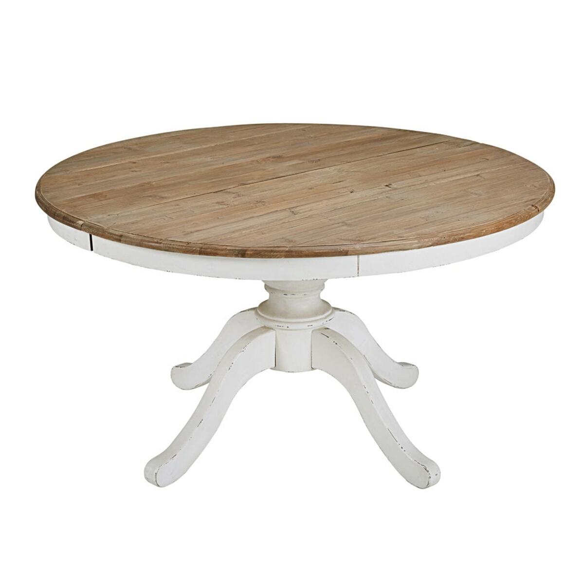 Table à manger ronde extensible 6 à 8 personnes L140/190