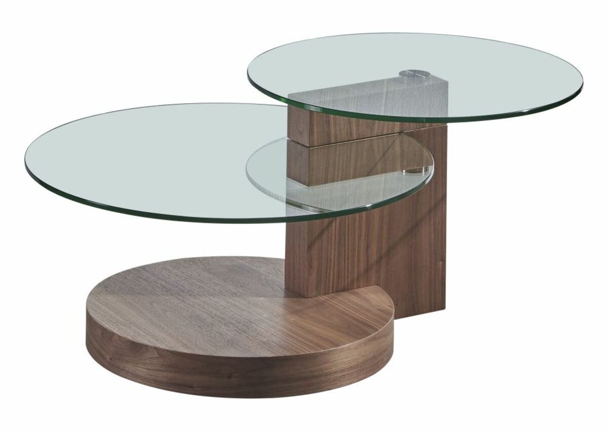 Table basse 2 plateaux en verre Sima