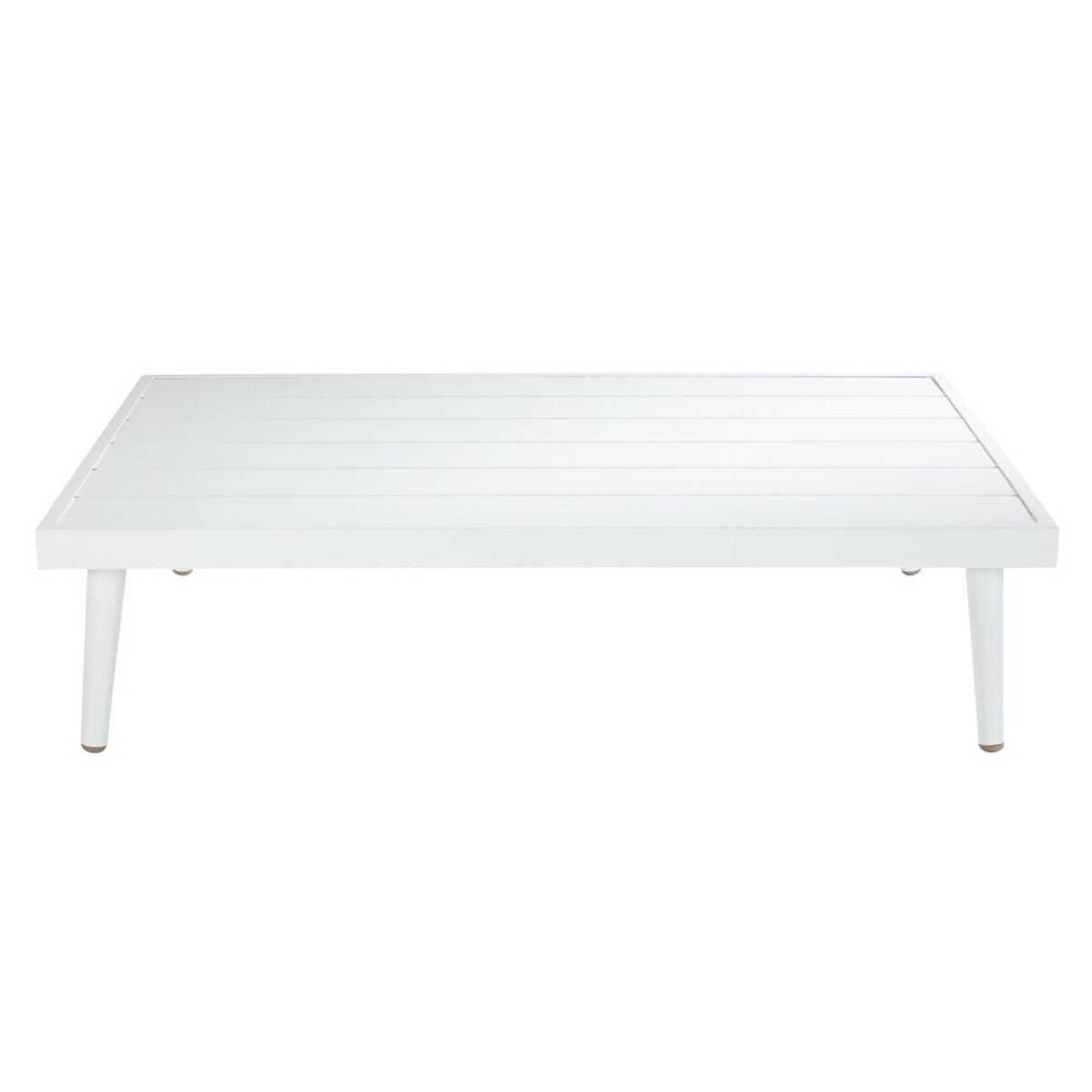 Table basse de jardin en aluminium blanc West Lake