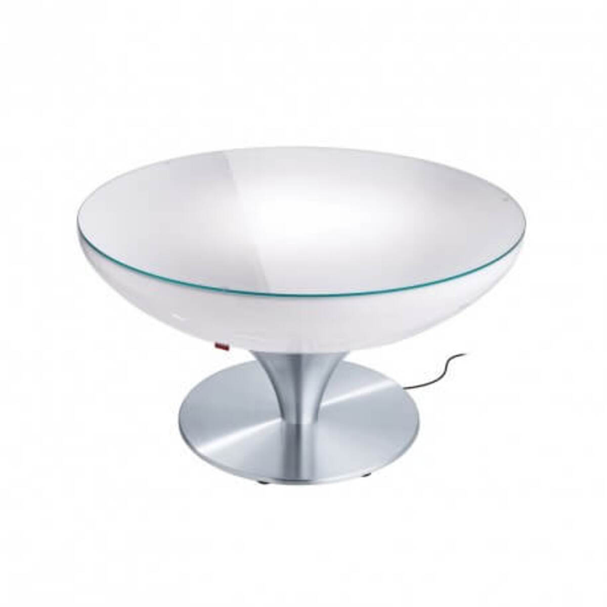 Table basse design lumineuse Lounge 45 H45 cm IP44 - Aluminium