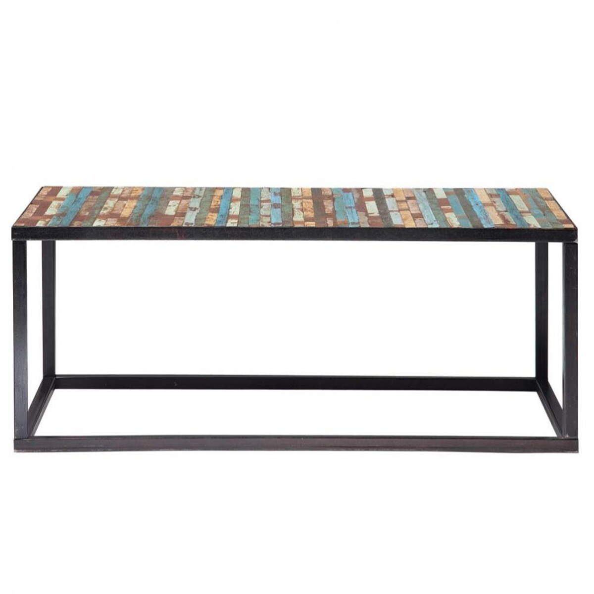 Table basse en bois et métal multicolore L 100 cm Bahia