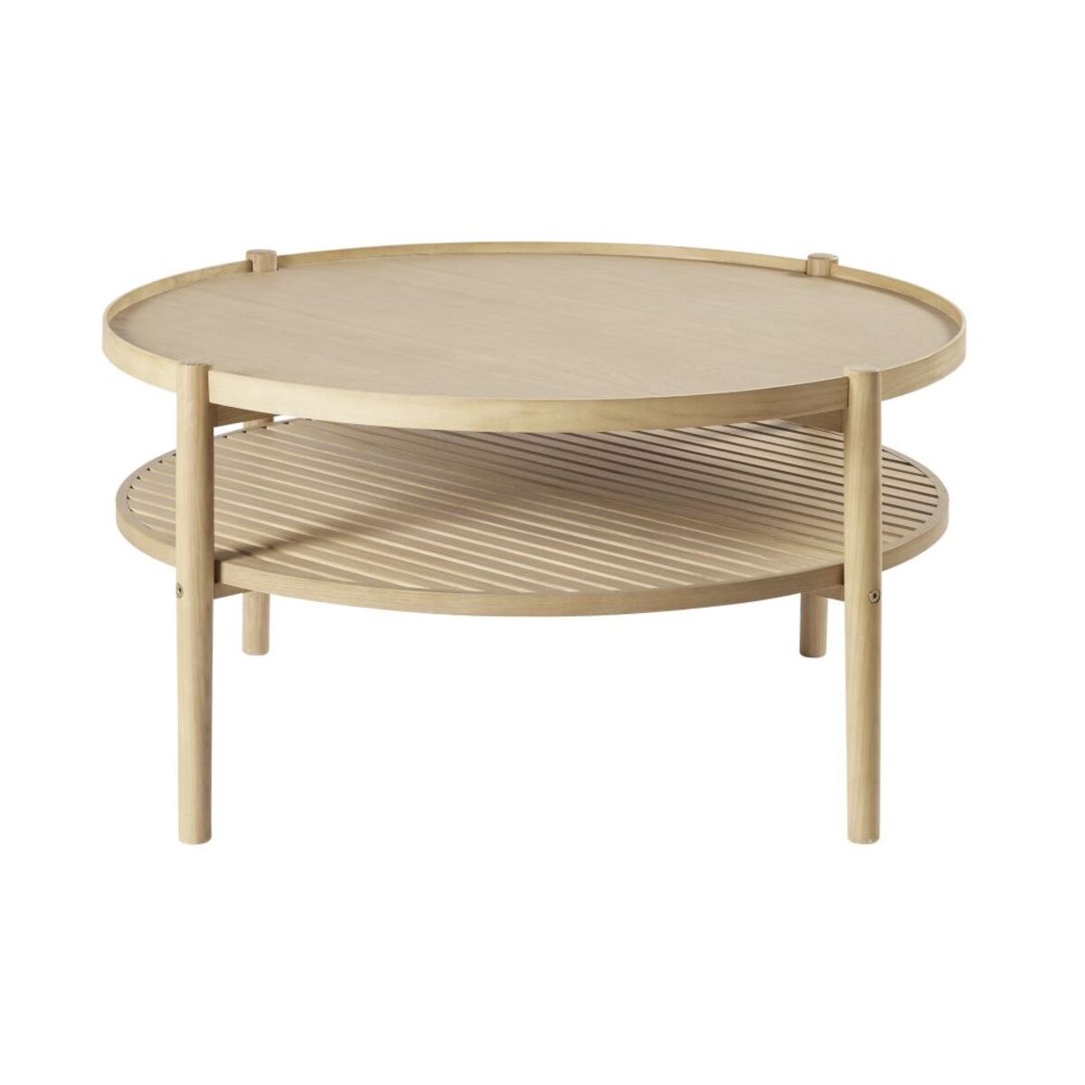 Table basse ronde double plateau Okinawa