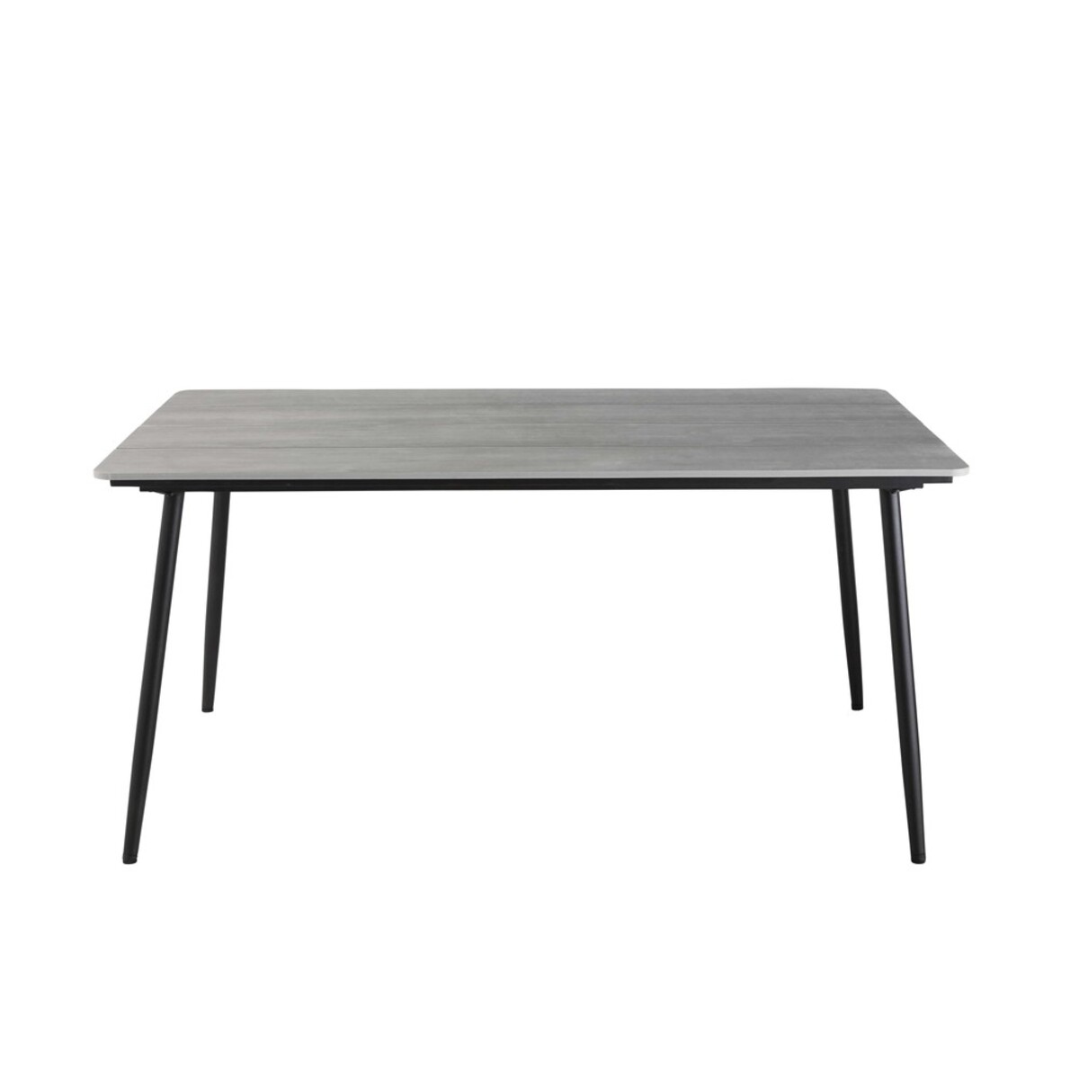 Table de jardin 4/6 personnes en composite et aluminium noir L160 Pemba
