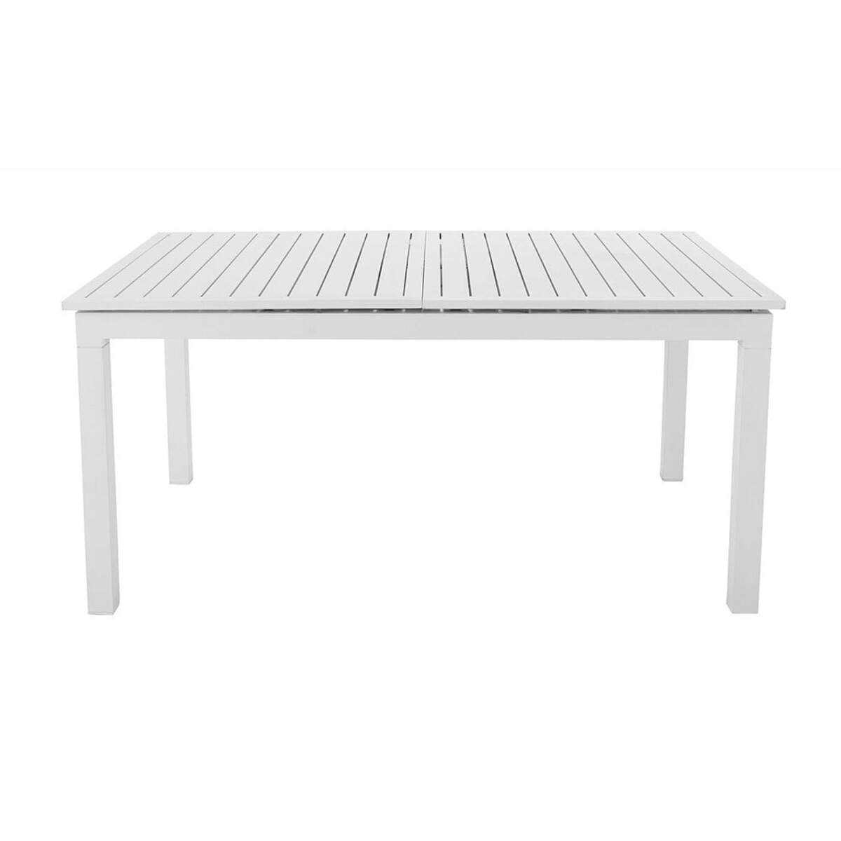 Table de jardin à rallonge en aluminium blanche L 160 à L 210 cm