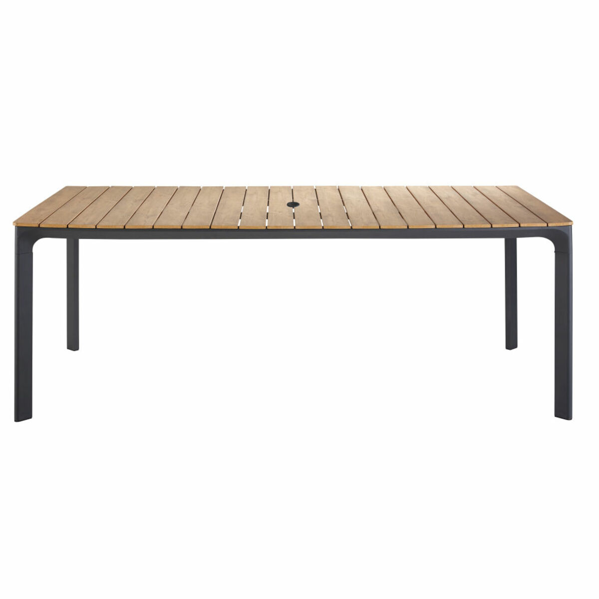 Table de jardin en aluminium gris anthracite 6/8 personnes L200