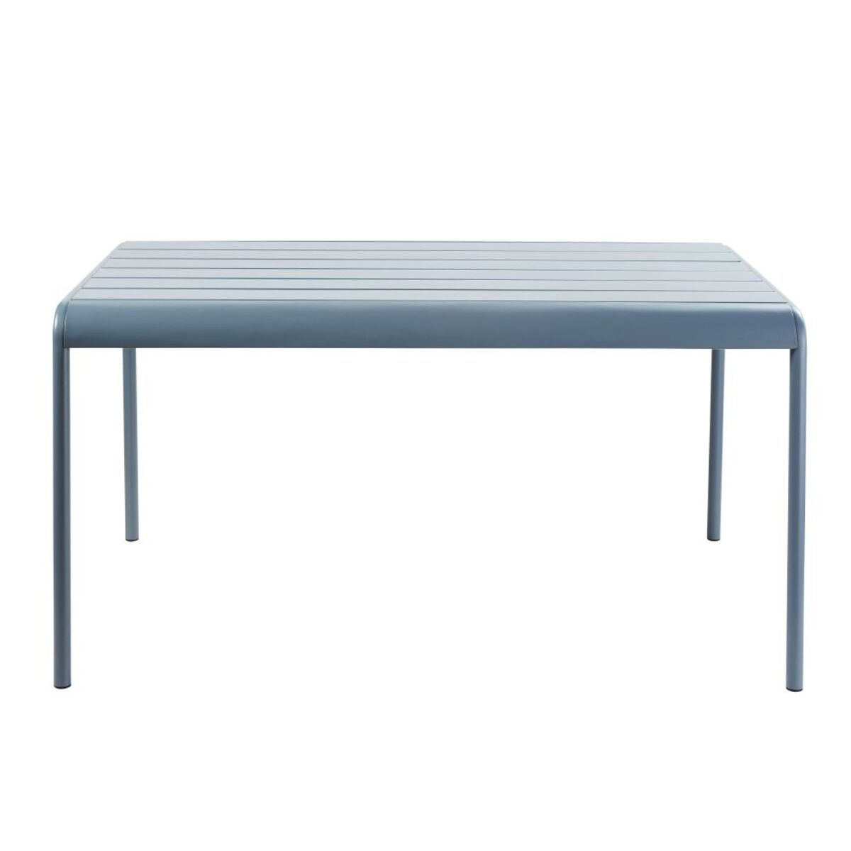 Table de jardin en métal bleu gris 4/6 personnes L140 Batignolles