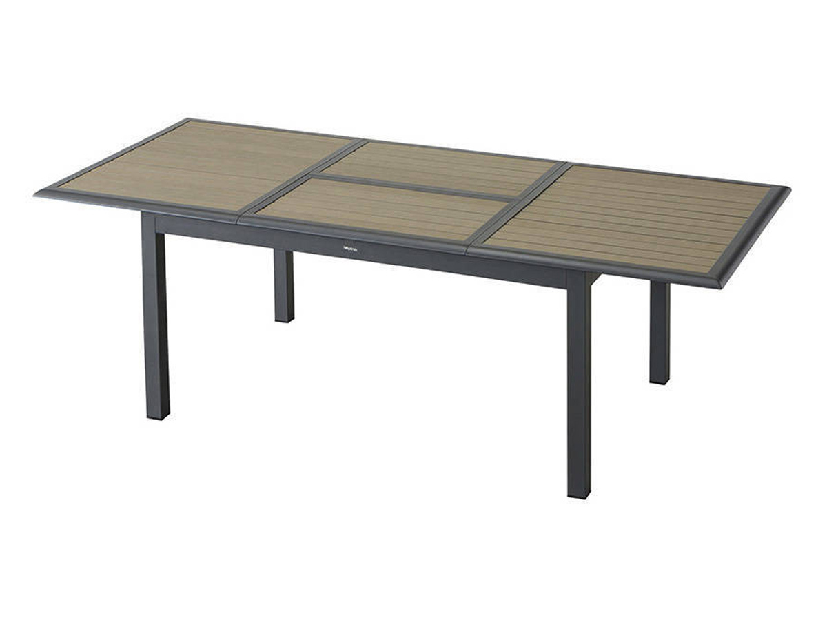 Table extensible rectangulaire Azua Composite 6/10 places Taupe