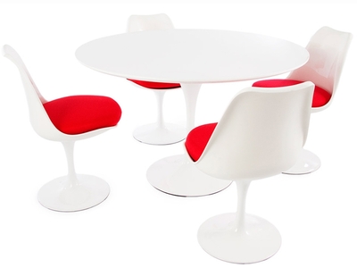 Table Tulip Saarinen et 4 chaises