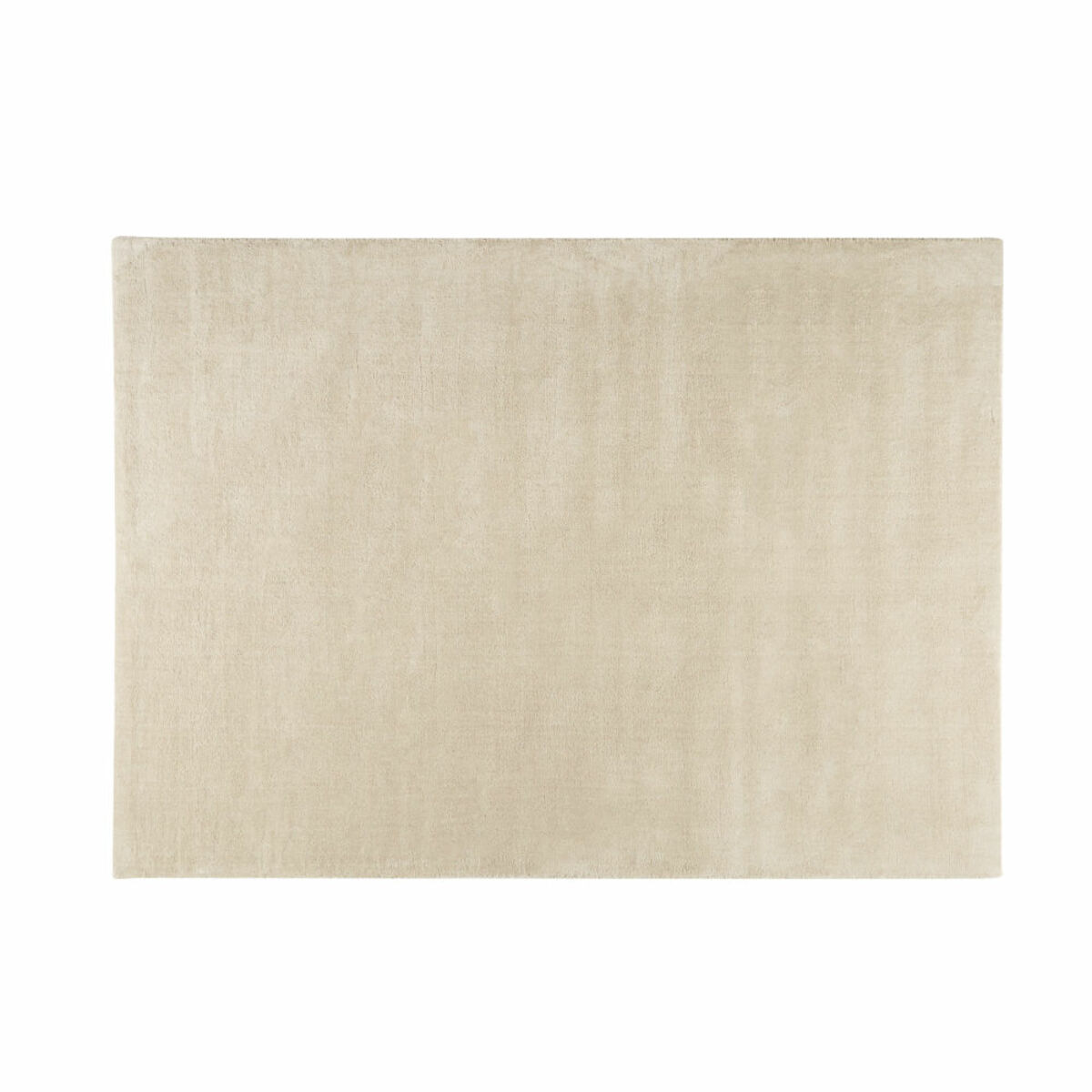 Tapis à poils courts en laine beige 160 x 230 cm