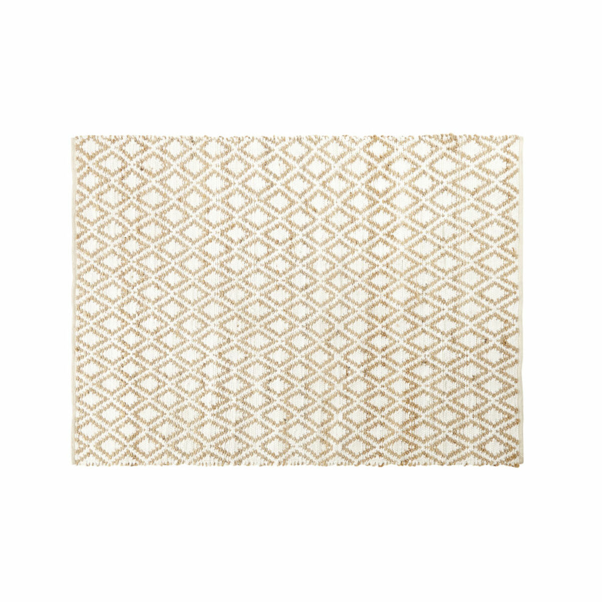 Tapis en coton et jute motifs losanges 160x230