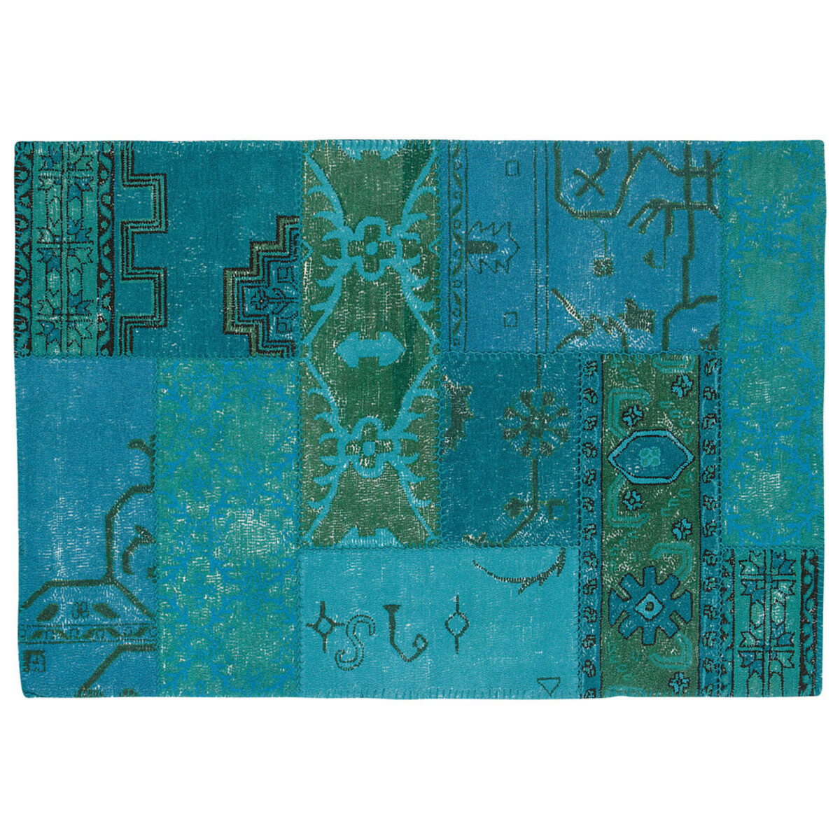 Tapis en laine bleue 140 x 200 cm IZMIR
