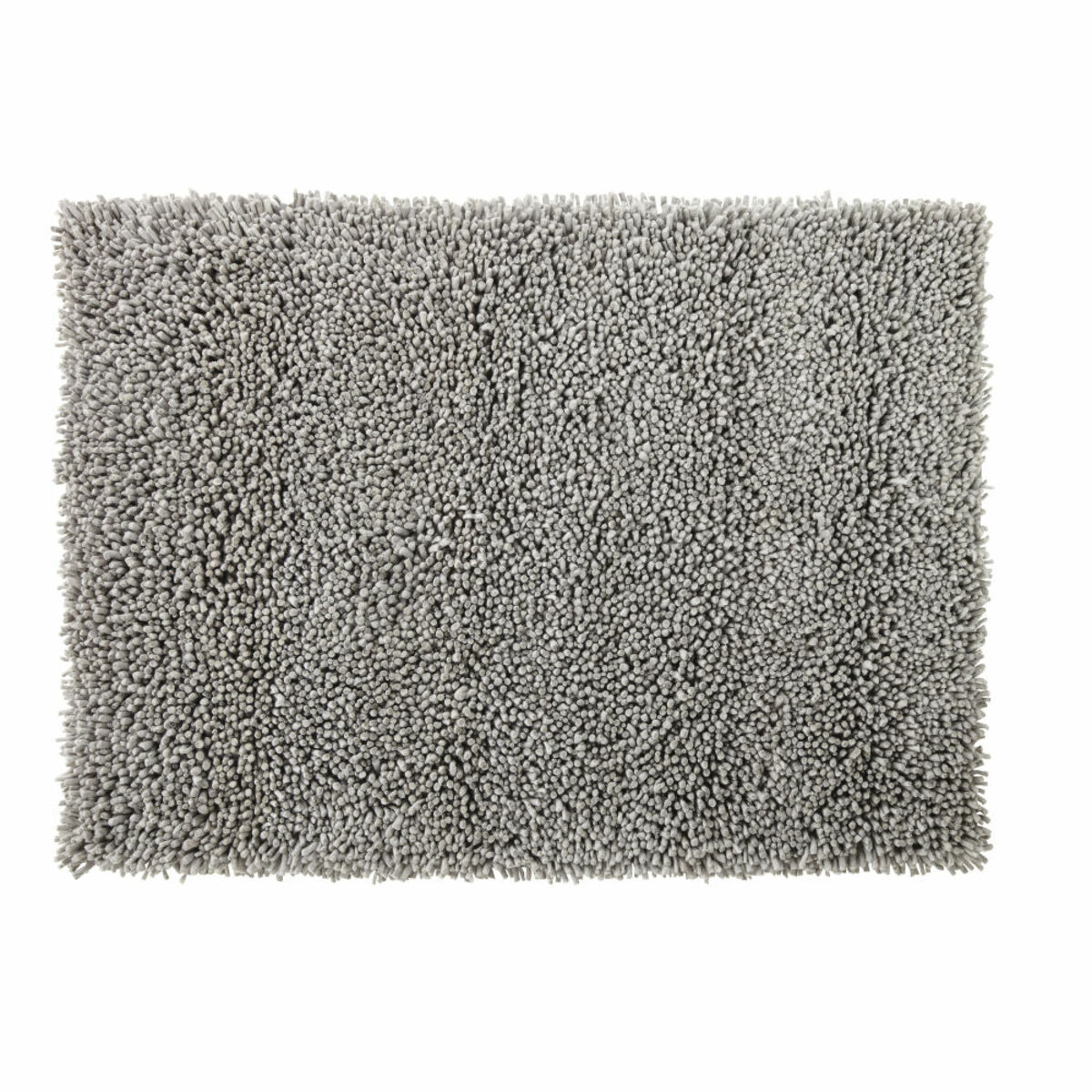 Tapis en laine et coton gris effet shaggy 140x200