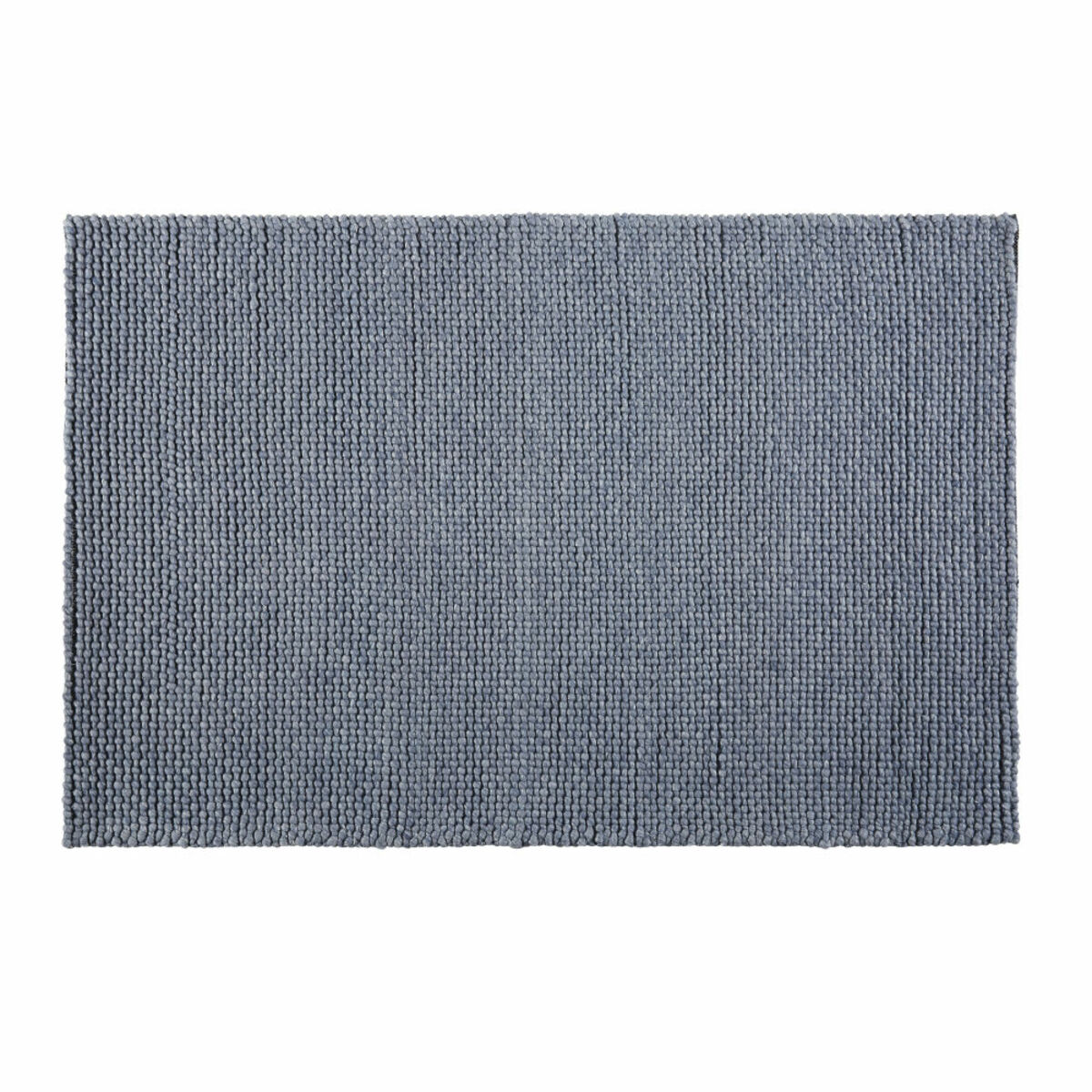 Tapis en laine tressée gris anthracite 140x200