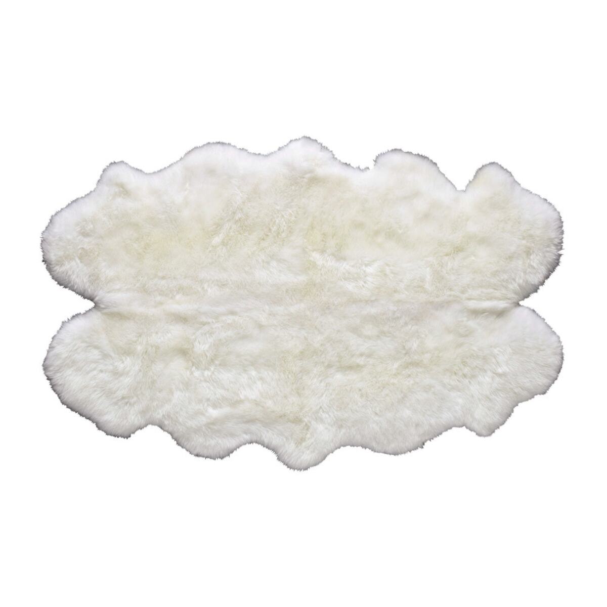 Tapis en peau de mouton ivoire 110 x 180 cm