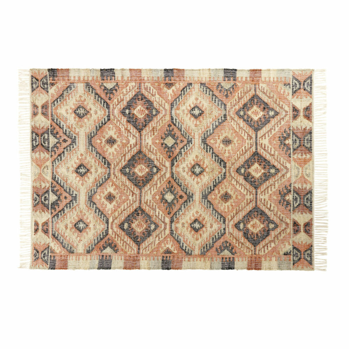 Tapis kilim en jute et coton multicolore 160x230