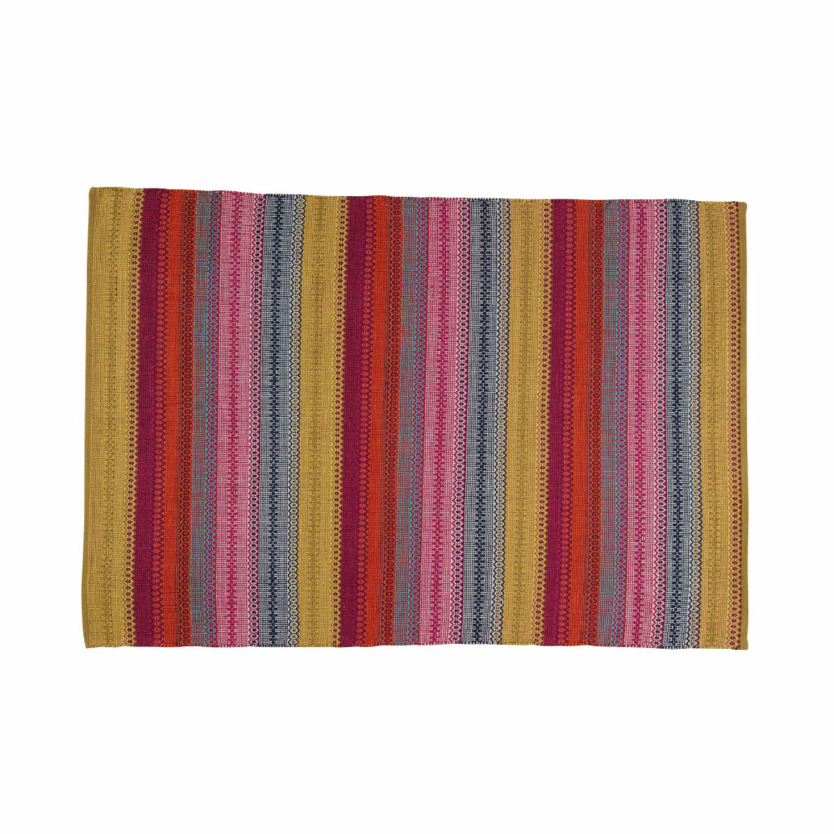 Tapis tressé en coton multicolore 230 x 160 cm KIGALI