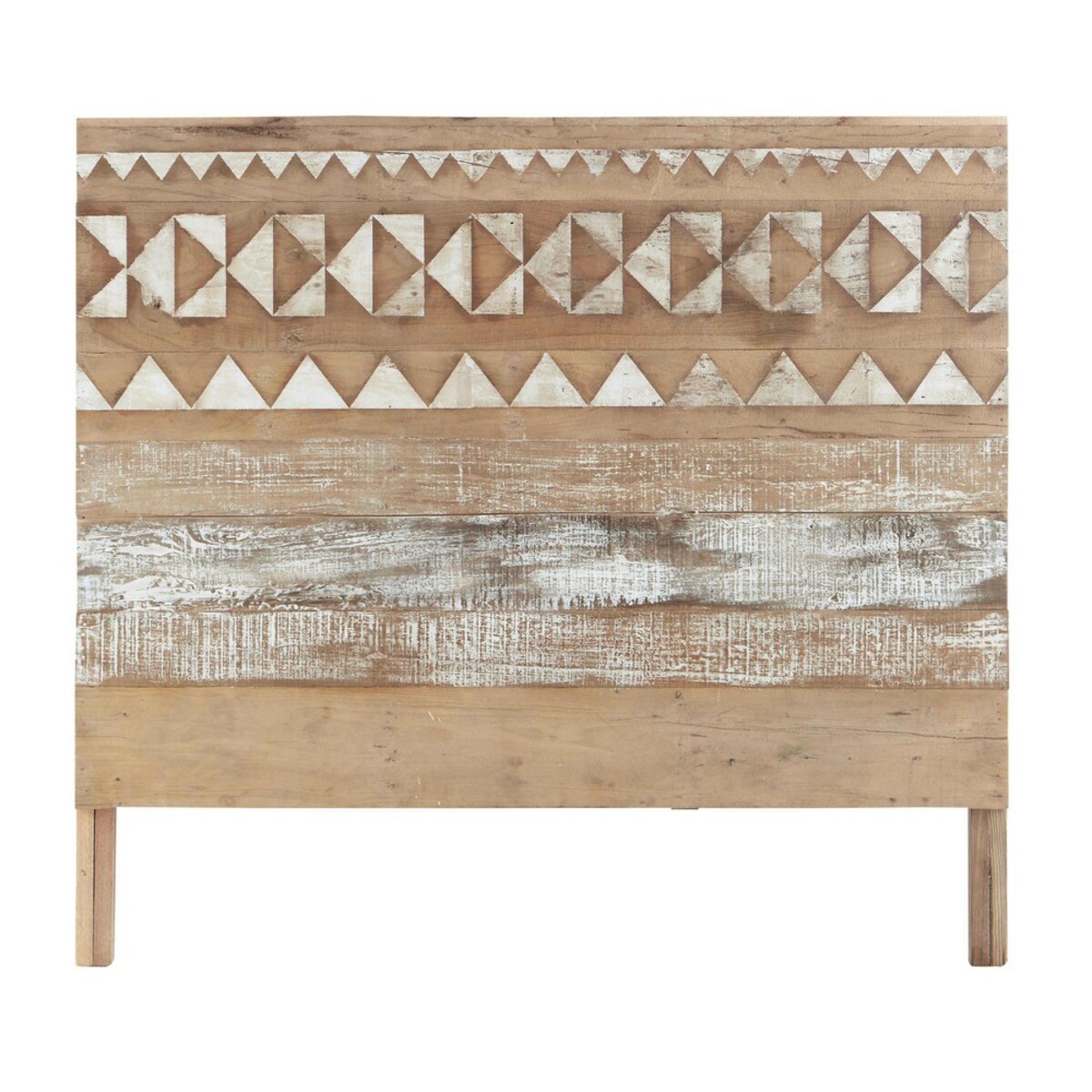 Tête de lit à motifs en bois recyclé L 140 cm Tikka