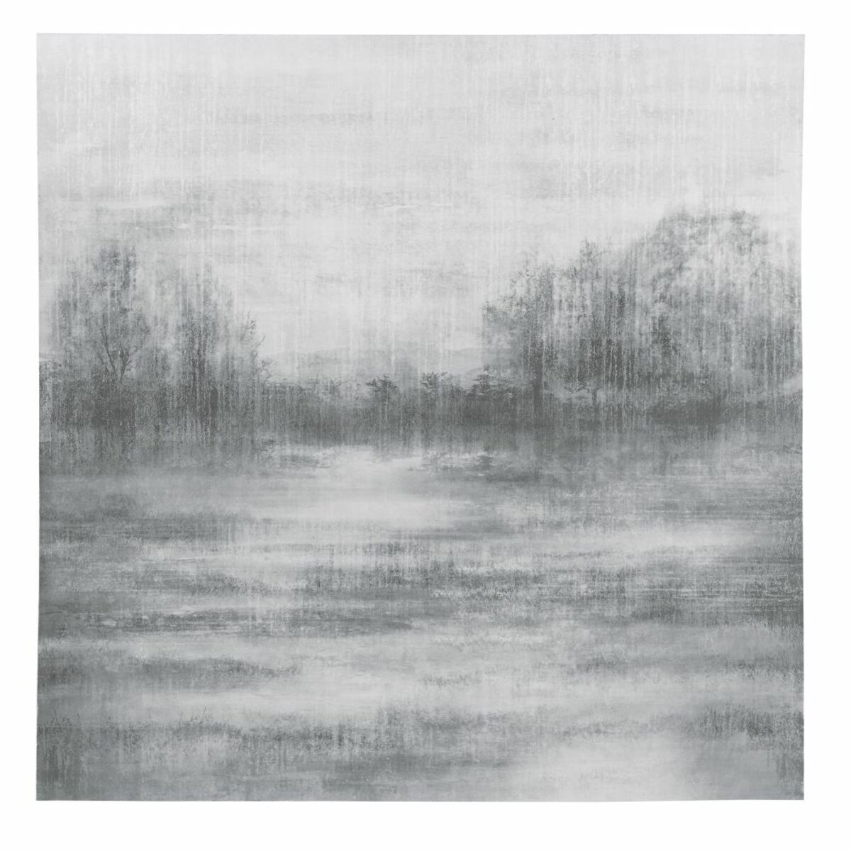 Toile paysage grise 120x120