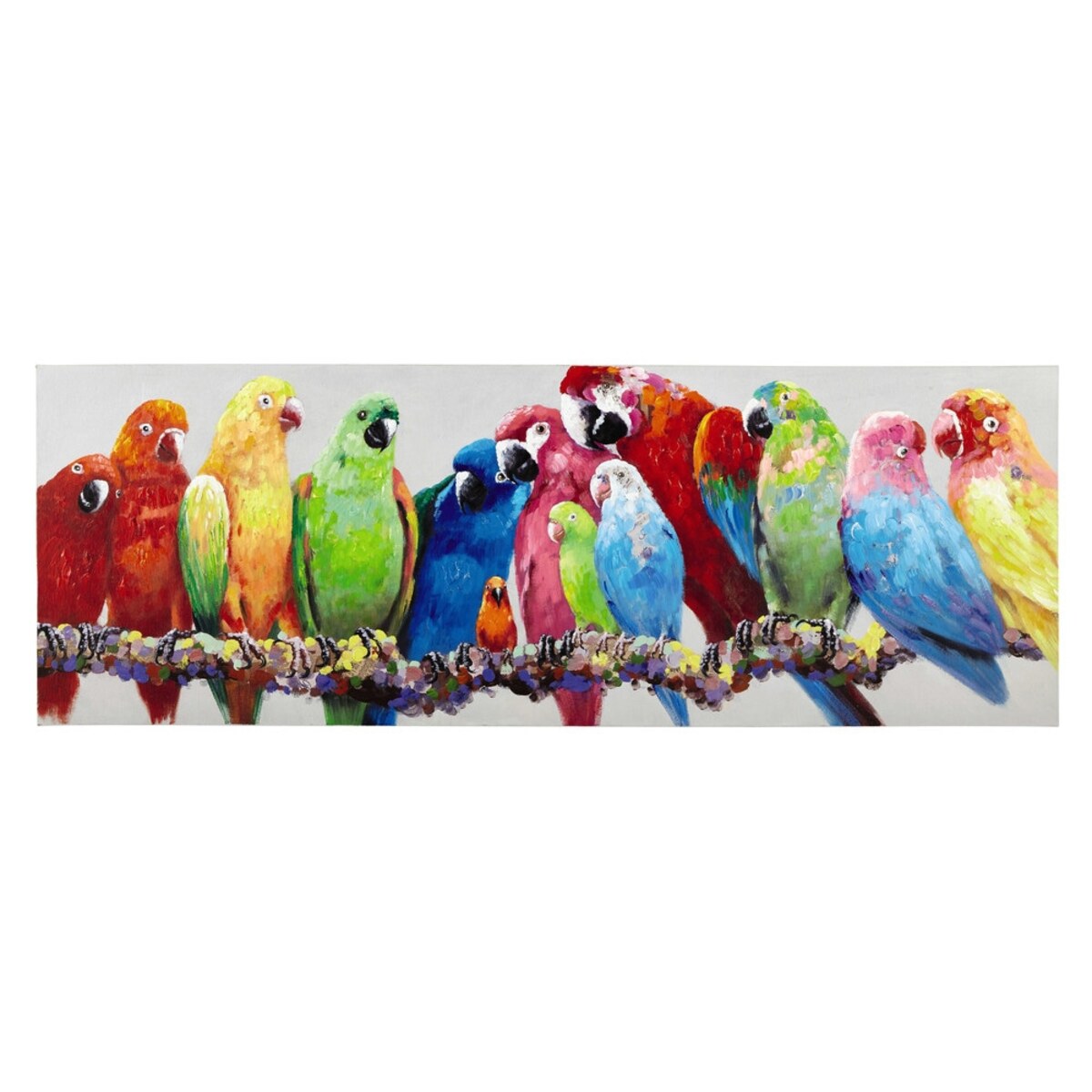 Toile perroquets multicolores 70 x 200 cm LUCIANA