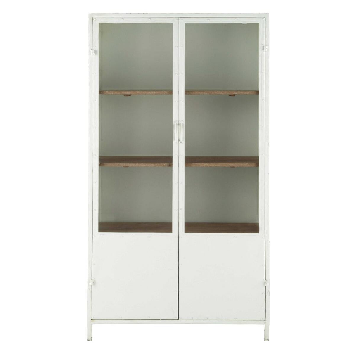 Vitrine en métal blanche L 100 cm